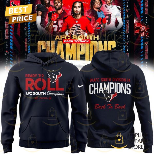 2024 AFC South Division Champions Houston Texans Back To Back Hoodie