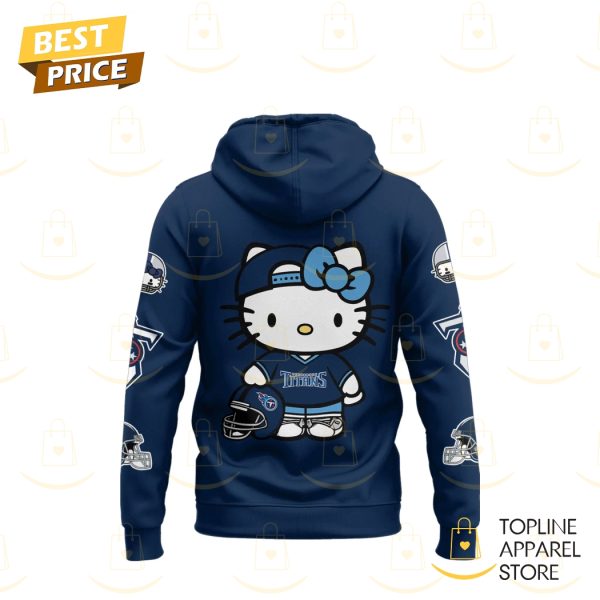 Tennessee Titans x Hello Kitty Logo Design Hoodie