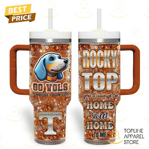 Tennessee Volunteers Go Vols Rocky Top Tumbler With Handle And Straw