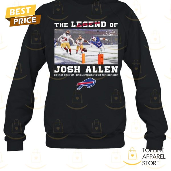 The Legend Of Josh Allen Buffalo Bills Signature Unisex T-Shirt