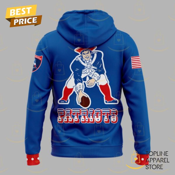 New England Patriots Throwback Threads Hoodie – Blue