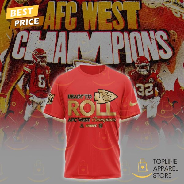 Kansas City Chiefs Champions Straight 9 AFC West Titles 3D T-Shirt