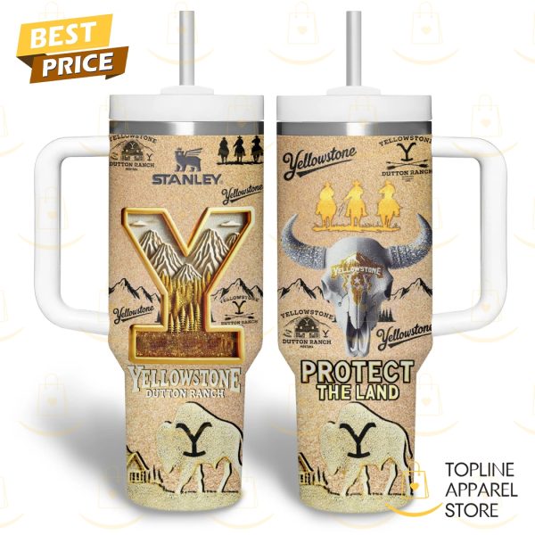 Yellowstone Protect The Land Tumbler With Handle And Straw