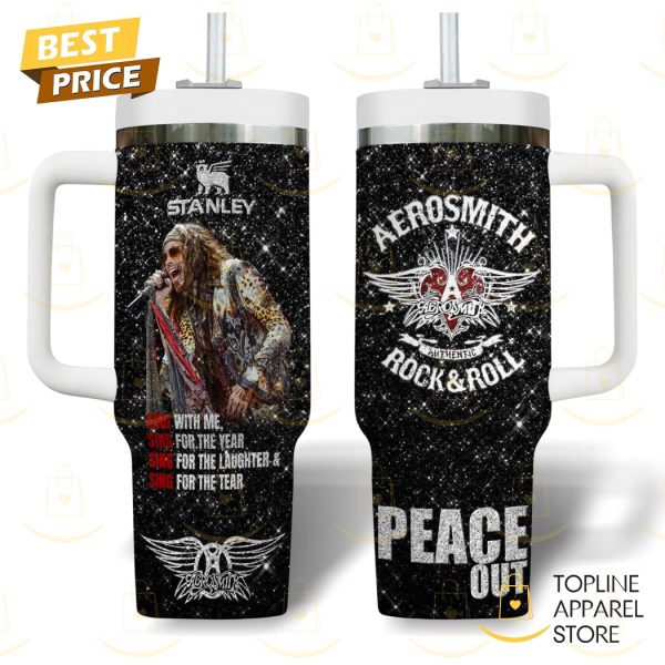 Aerosmith – Peace Out Tumbler With Handle And Straw