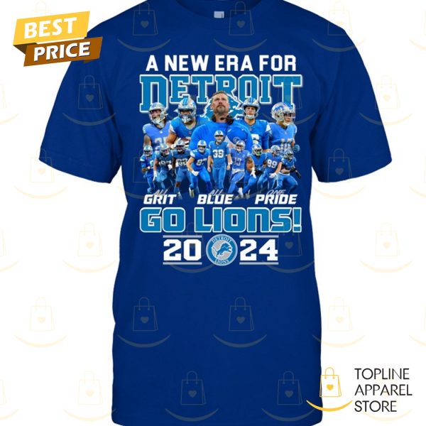 A New Era For Detroit Lions 2024 Go Lions Unisex T-Shirt