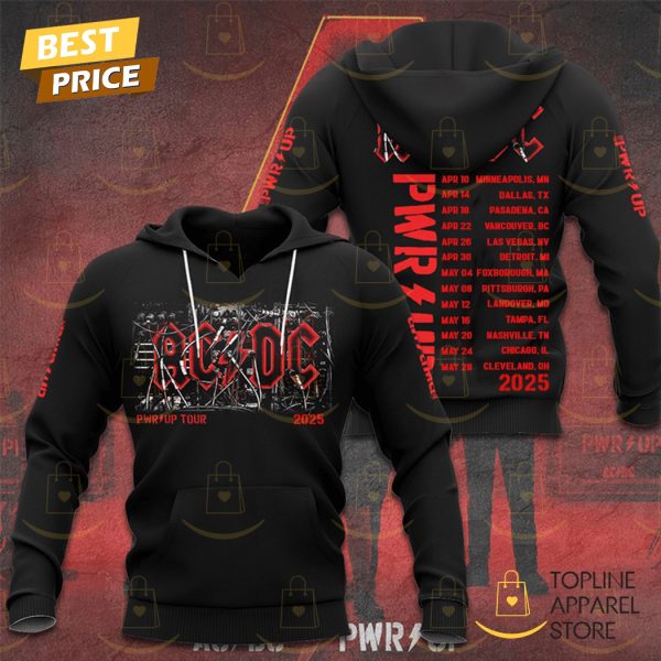 AC DC Pwr Up 2025 Design Hoodie – Black