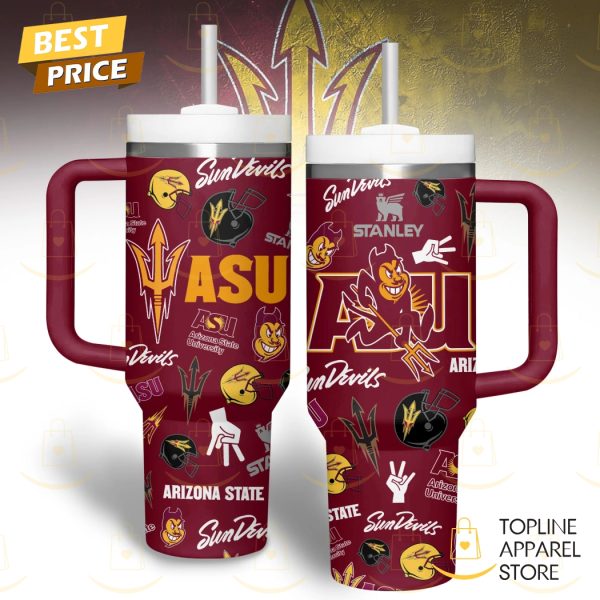 Arizona State Sun Devils Tumbler With Handle And Straw