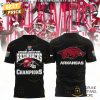 Arkansas Razorback 2024 Autozone Liberty Bowl Champions 3D T-Shirt