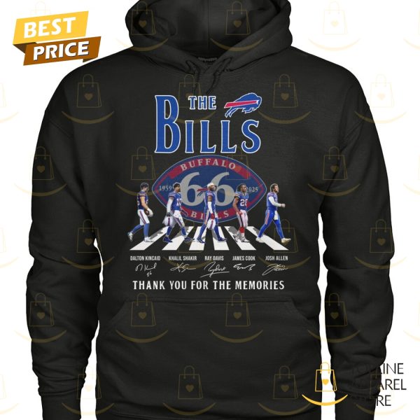 The Buffalo Bills 66 Year 1959-2025 Signature Thank You For The Memories Unisex T-Shirt