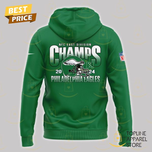 2024 NFC East Division Champions Kelly Green Philadelphia Eagles Hoodie