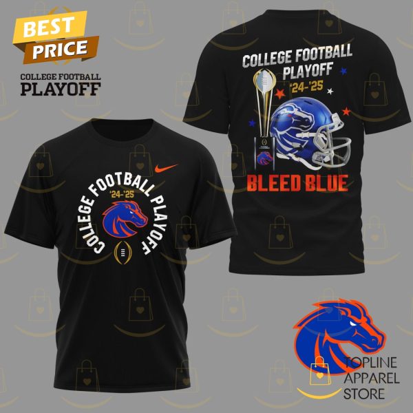 Boise State Broncos College Football Playoff 24-25 Bleed Blue 3D T-Shirt