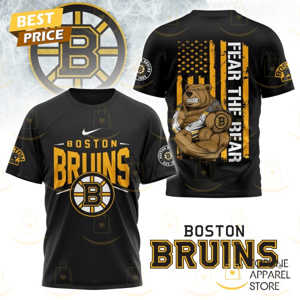 Boston Bruins Fear The Bear 3D T-Shirt