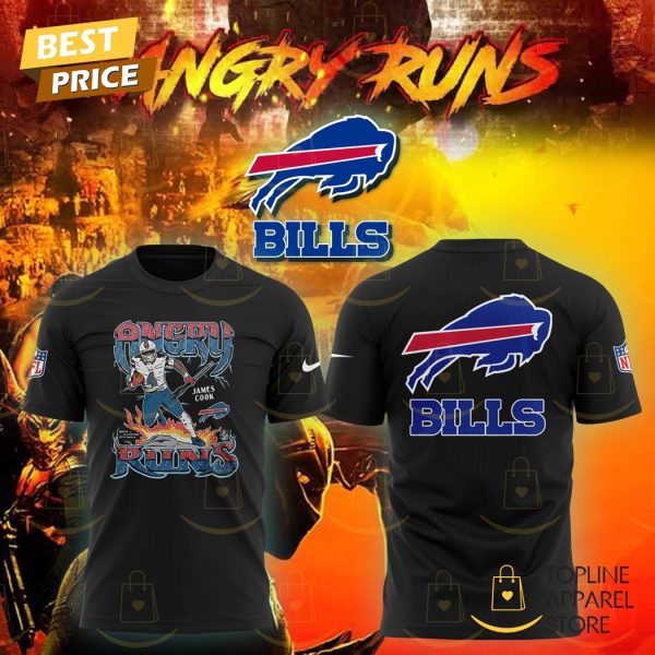 Buffalo Bills 2024 Angry Runs James Cook 3D T-Shirt