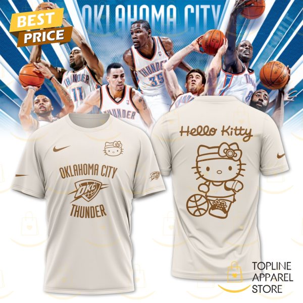 Oklahoma City Thunder x Hello Kitty Logo 3D T-Shirt