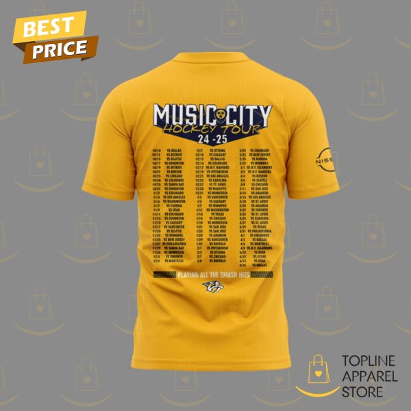 Nashville Predators Music City Hockey Tour 3D T-Shirt