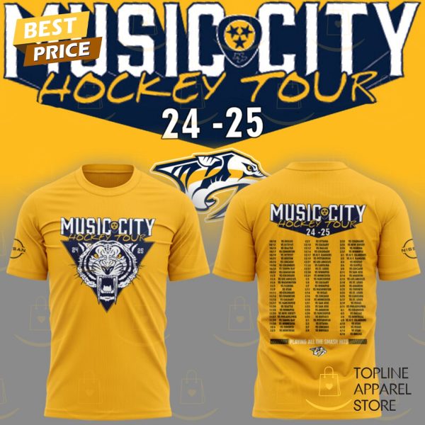 Nashville Predators Music City Hockey Tour 3D T-Shirt