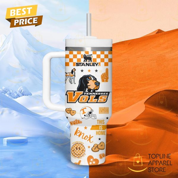 Tennessee Volunteers This Is Home Tumbler With Handle And Straw