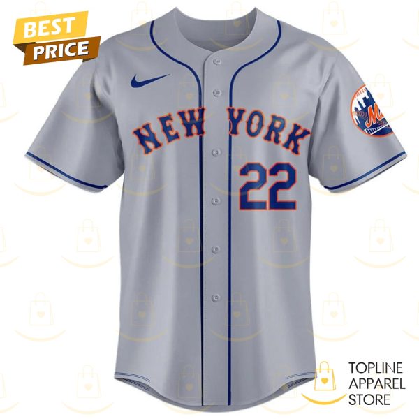 New York Mets Juan Soto 22 Baseball Jersey – Grey