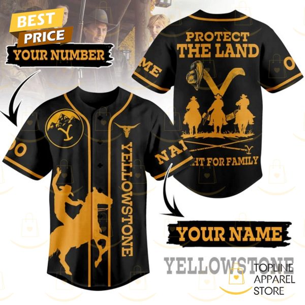 Personalized Yellowstone Protect The Land Fight For Family Baseball Jersey