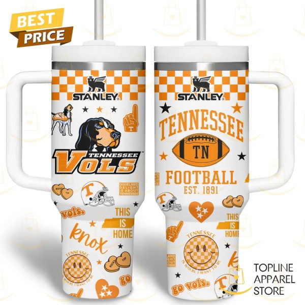 Tennessee Volunteers This Is Home Tumbler With Handle And Straw