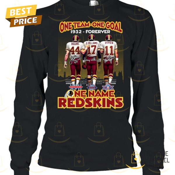 One Team One Goal 1932-Forever Washington Commanders One Name Redskins Signature Unisex T-Shirt