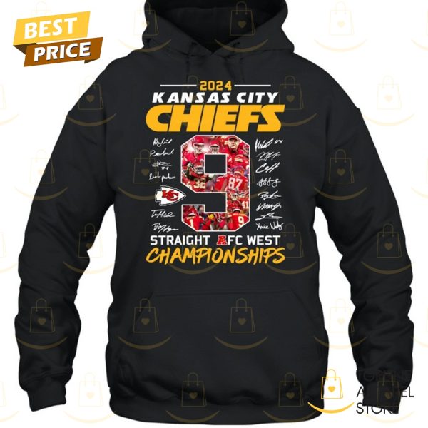 2024 Kansas City Chiefs Straight Afc East Championship Signature Unisex T-Shirt