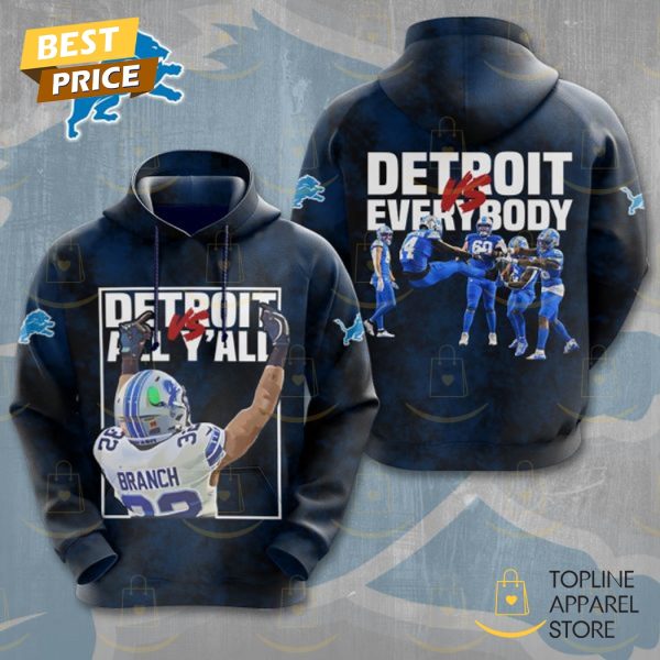 Detroit Lions Vs Everybody Logo Design Hoodie