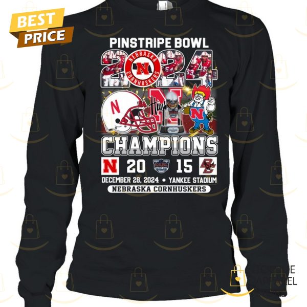 Nebraska Cornhuskers 2024 Pinstripe Bowl Champions Unisex T-Shirt