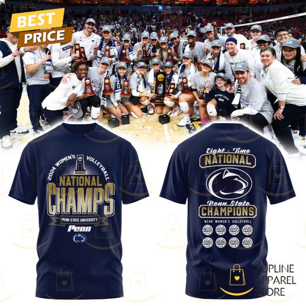 Eight – Time National Penn State Nittany Lions Women Volleyball Champions 3D T-Shirt