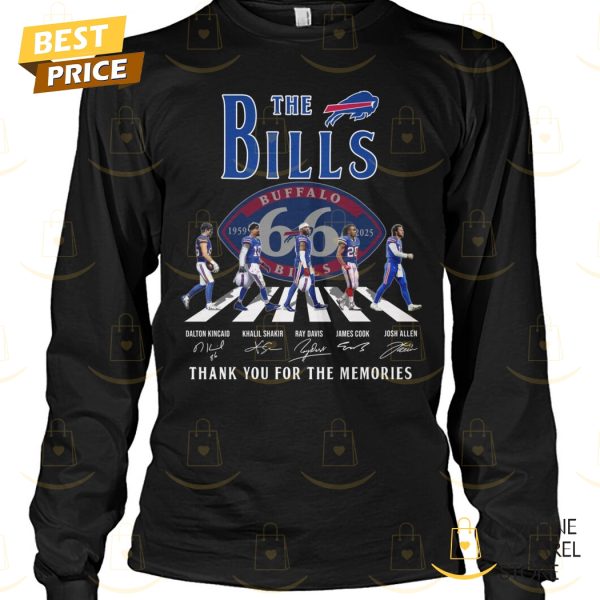 The Buffalo Bills 66 Year 1959-2025 Signature Thank You For The Memories Unisex T-Shirt