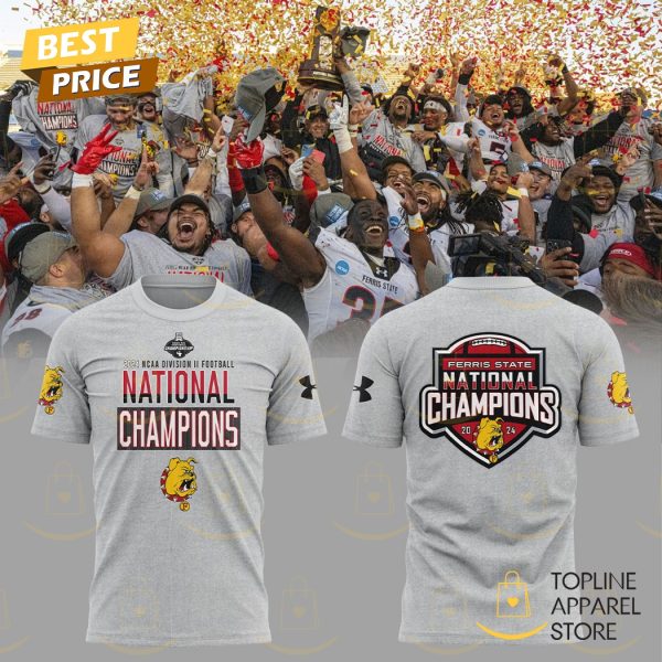 Ferris State Bulldogs 2024 National Champions 3D T-Shirt