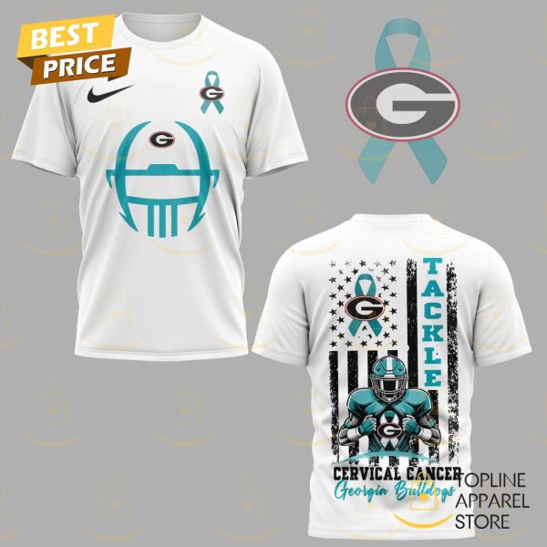 Georgia Bulldogs Tackle Cervical Cancer 3D T-Shirt