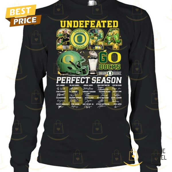 Undefeated 2024 Big Ten Champions Oregon Ducks Perfect Season Signature Unisex T-Shirt