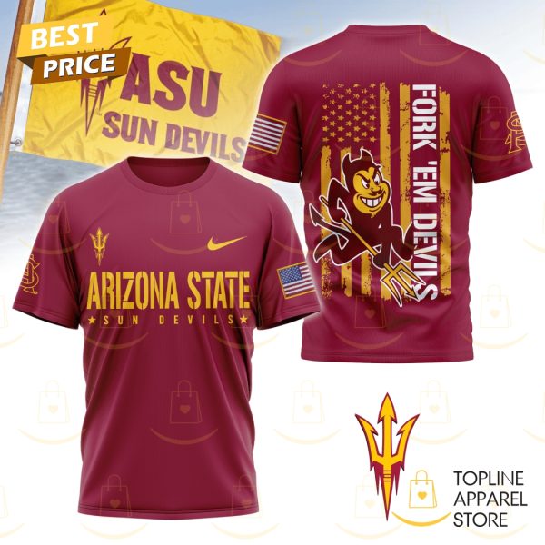 Arizona State Sun Devils – Fork Em Devils 3D T-Shirt