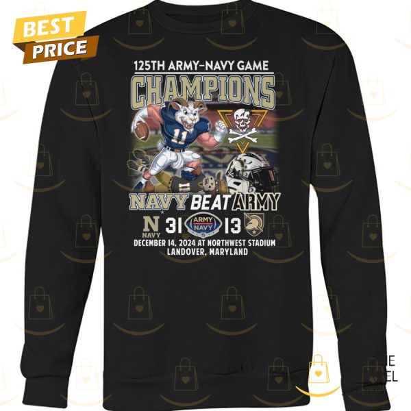 125th Army – Navy Game Champions Navy Midshipmen Beat Army Black Knights Unisex T-Shirt