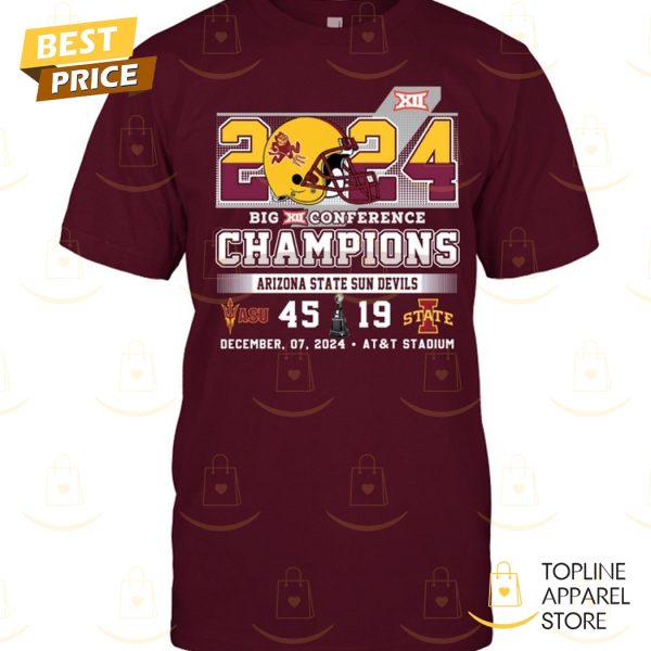 2024 Big XII Conference Champions Arizona State Sun Devils Unisex T-Shirt