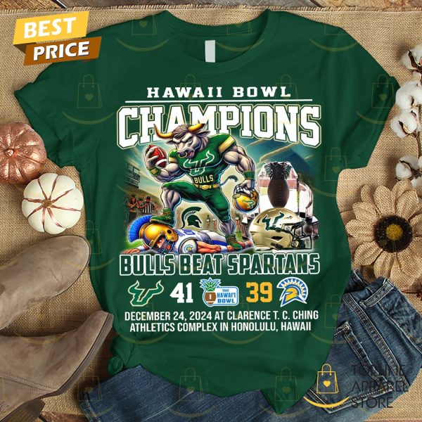 Hawaii Bowl Champions 2024 South Florida Bulls Unisex T-Shirt