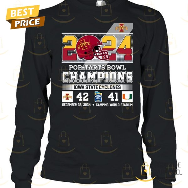 2024 Pop-Tarts Bowl Champions Iowa State Cyclones Football Unisex T-Shirt