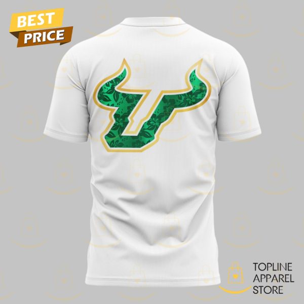 South Florida Bulls Football Hawai I Bowl Champions 3D T-Shirt – White