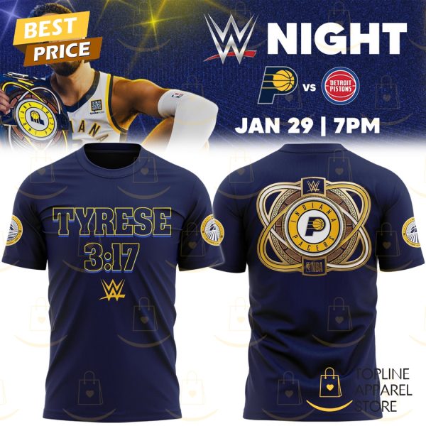 Indiana Pacers x 2025 WWE Night Tyrese 3D T-Shirt