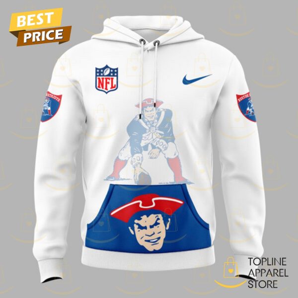 New England Patriots Throwback Threads Hoodie – White