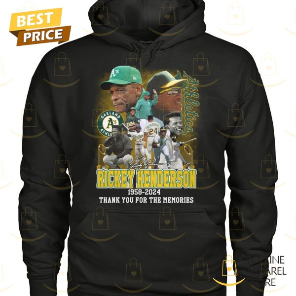 Rickey Henderson Oakland Athletics 1958-2024 Thank You For The Memories Signature Unisex T-Shirt