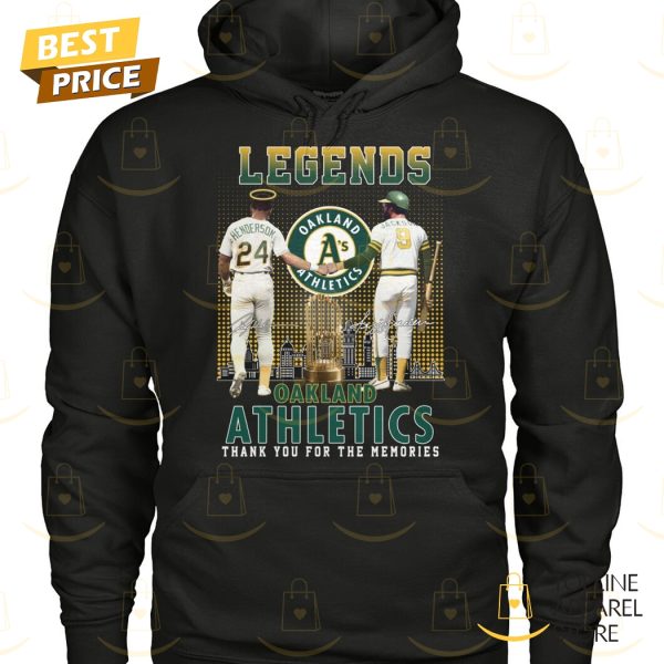 Oakland Athletics Rickey Henderson x Reggie Jackson Legends Signature Thank You For The Memories Unisex T-Shirt