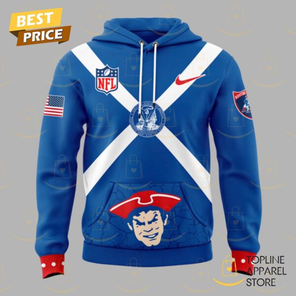 New England Patriots Throwback Threads Hoodie – Blue