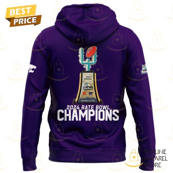 Kansas State Wildcats Football 2024 Rate Bowl Champions Hoodie