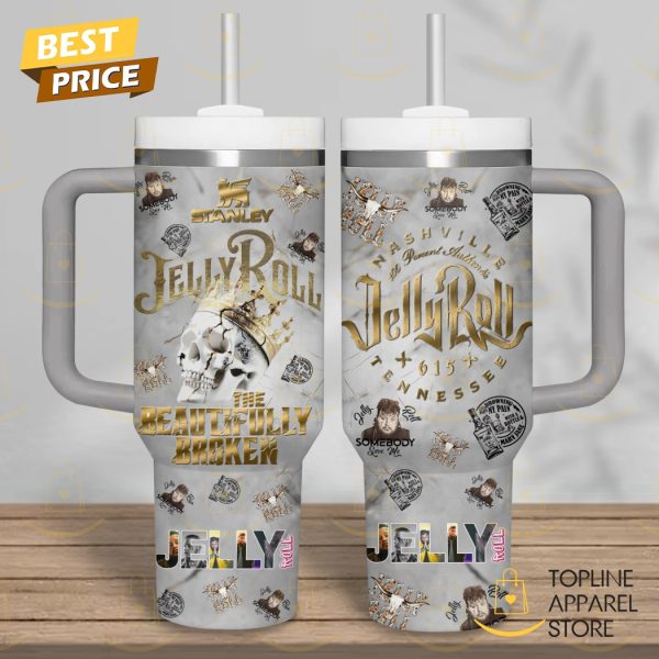 Jelly Roll The Beautifully Broken Tumbler With Handle And Straw