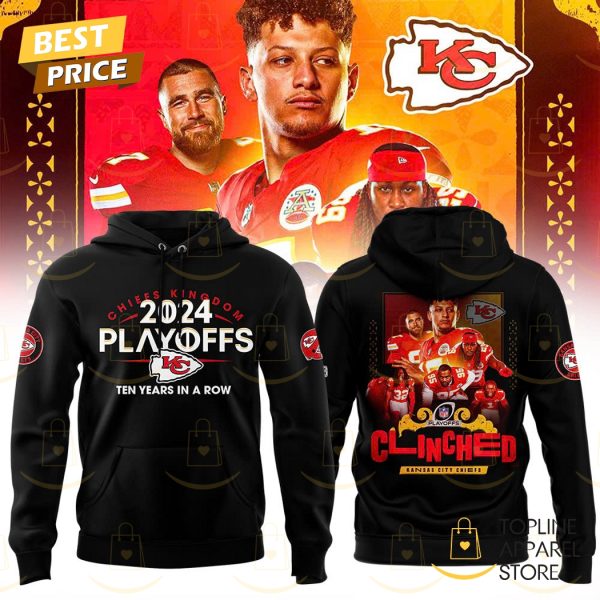 Kansas City Chiefs 2024 Playoffs Afc West Clinched Hoodie