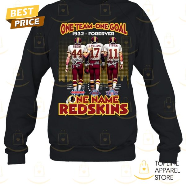 One Team One Goal 1932-Forever Washington Commanders One Name Redskins Signature Unisex T-Shirt