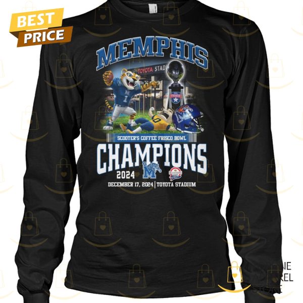 Memphis Tigers Scooter Coffee Frisco Bowl Champions 2024 Unisex T-Shirt