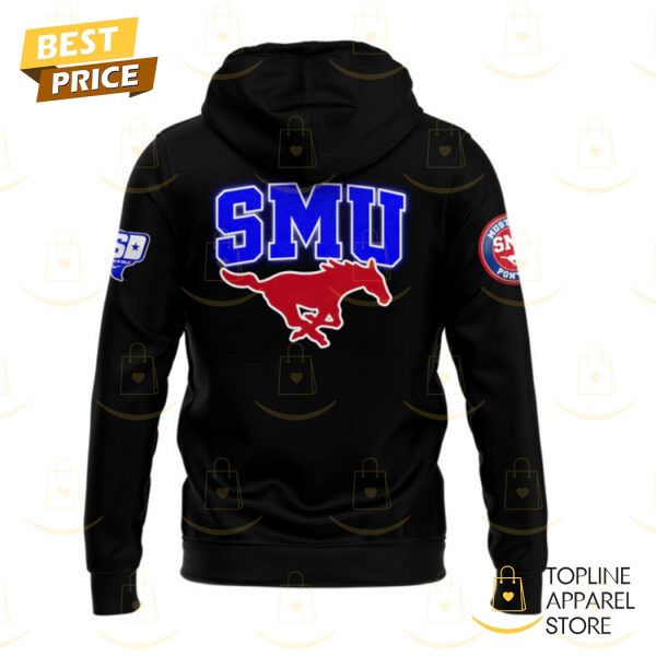 Dark Mode SMU Mustangs Football Design Hoodie